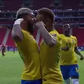 Brasil vs. Venezuela: Gabigol marcó de pecho en la Copa América 2021 tras pase de Neymar
