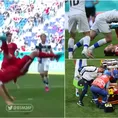 Eurocopa: Mario Fernandes sufrió una brutal caída en el Finlandia vs. Rusia