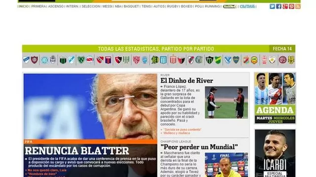 Joseph Blatter: Así informaron los medios sobre su renuncia a la FIFA-foto-1