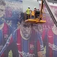 Lionel Messi: Barcelona retiró gigantografía del argentino del Camp Nou