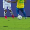Perú vs. Brasil: Marcos López le hizo una &#39;huacha&#39; a Gabigol y brasileño lo cortó con falta