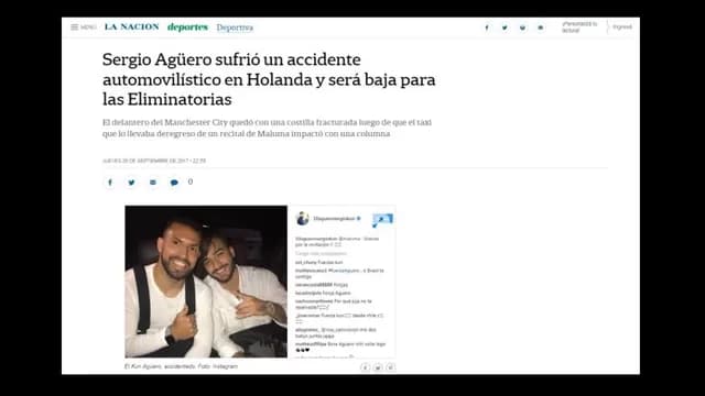 Sergio Agüero no jugará ante Perú.-foto-2