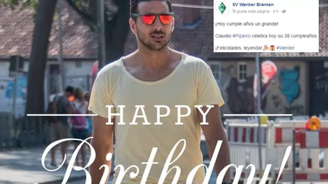 Claudio Pizarro cumple hoy 38 años y así lo saludó el Werder Bremen-foto-1