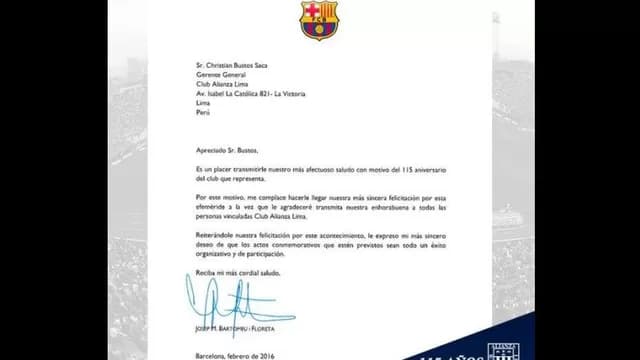 Barcelona le envió un saludo a Alianza Lima por su 115 aniversario-foto-2