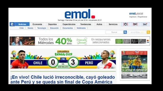 Perú goleó 3-0 a Chile en la Copa América y así reaccionó la prensa mapochina-foto-1