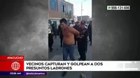 Ayacucho: Vecinos capturaron y golpearon a dos presuntos ladrones