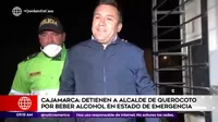 Cajamarca: Detienen a alcalde de Querocoto por beber licor en estado de emergencia