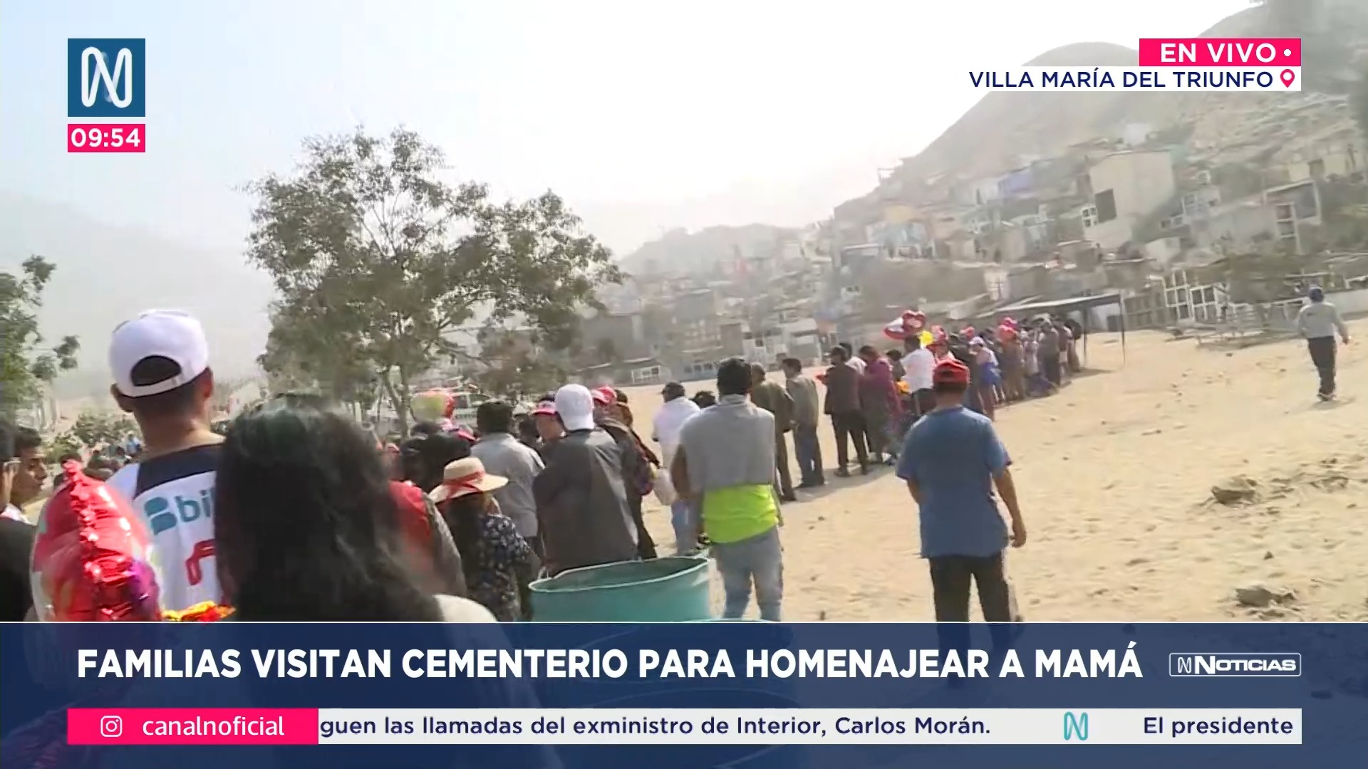 Familias visitan cementerio de 'Nueva Esperanza' en Villa María del Triunfo para homenajear a mamá