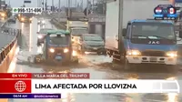 Intensa llovizna en Lima y Callao dejó calles y pistas inundadas