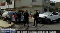 Nuevo accidente de tránsito dejó dos heridos en Villa María del Triunfo