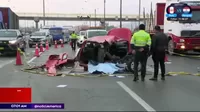 Los Olivos: Un muerto y un herido tras choque de auto contra un camión de basura estacionado