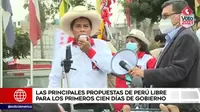 Perú Libre: Sus principales propuestas para los primeros cien días de Gobierno