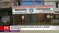 San Juan de Lurigancho: Extorsionadores detonaron explosivo artesanal en puerta de colegio
