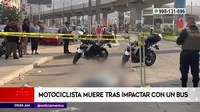 San Juan de Lurigancho: Motociclista murió tras impactar con bus