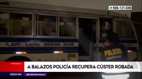 San Juan de Lurigancho: Policía recuperó cúster robada tras balacera