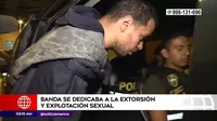 San Juan de Miraflores: Banda se dedicaba a la extorsión y explotación sexual
