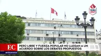 Perú Libre y Fuerza Popular no llegan a un acuerdo sobre los debates propuestos