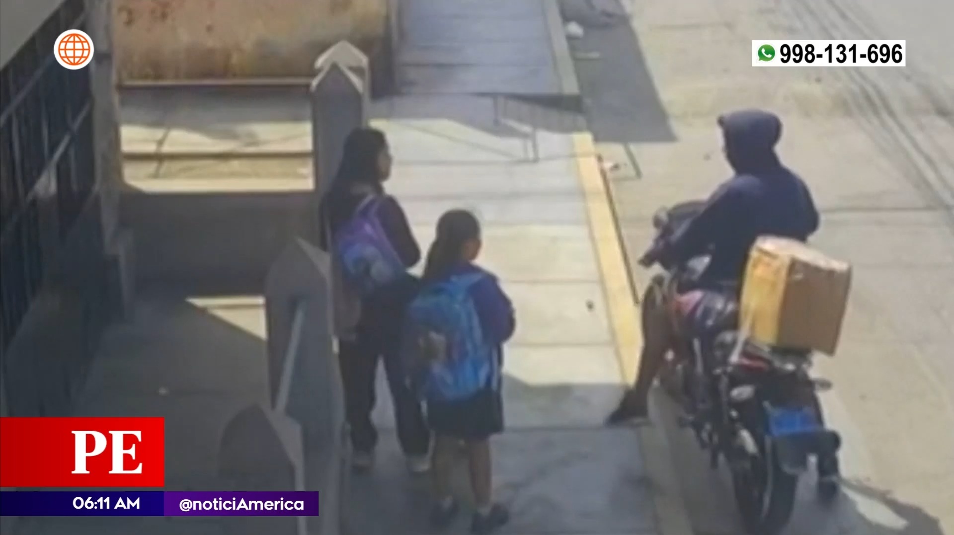 Delincuente abordó a madre de familia junto a sus dos hijas | Imagen: América Noticias