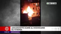 Villa María del Triunfo: Adolescente murió al incendiarse su vivienda