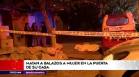 Villa María del Triunfo: Mujer fue asesinada a balazos en la puerta de su casa
