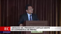 Abogado de Castillo intentó desvirtuar reportaje de Cuarto Poder sobre el pasaje Sarratea
