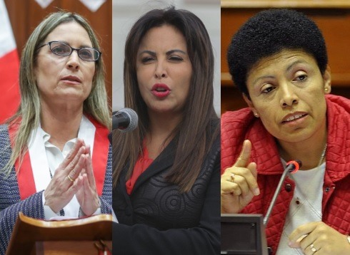 Congresistas María del Carmen Alva, Patricia Chirinos y Martha Moyano acusadas por el abogado de Pedro Castillo - Fotos: Composición Andina