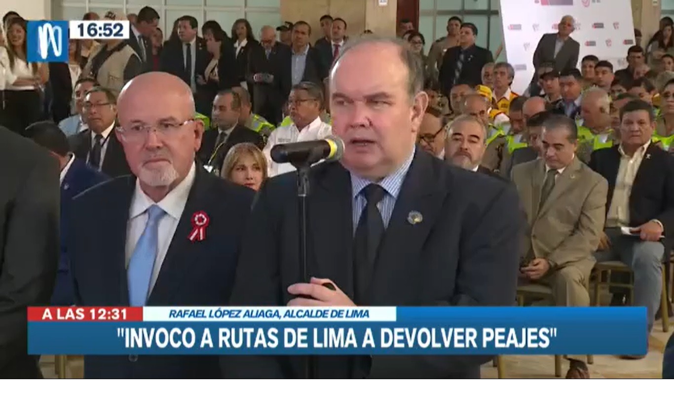 Accionista mayoritario de Rutas de Lima respondió a ultimátum del alcalde de Lima sobre entrega de peajes