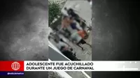 Adolescente fue acuchillado durante un juego de carnaval