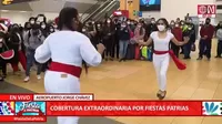 Aeropuerto Jorge Chávez: Presentan danzas típicas por Fiestas Patrias