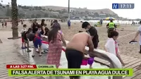 Agua Dulce: Retiraron a bañistas tras falsa alerta de tsunami 