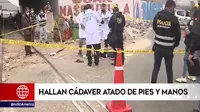 El Agustino: Arrojan a la calle cadáver envuelto en sábana