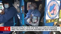 El Agustino: Brigadas contra COVID-19 acuden en mototaxis a vacunar a adultos mayores en sus viviendas