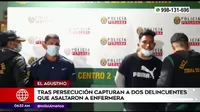 El Agustino: Capturan a delincuentes que asaltaron a enfermera que cuidaba a pacientes COVID-19