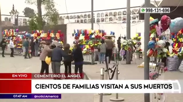 El Agustino: Cientos de familias visitan cementerio El Ángel