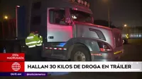 El Agustino: Intervienen camión con 30 kilos de droga