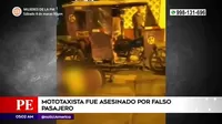 El Agustino: Mototaxista fue asesinado por falso pasajero