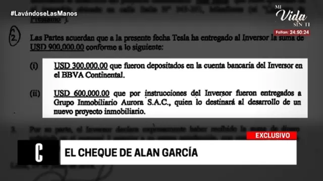 Alan García fue inversionista del sector inmobiliario con una participación de $900 000 