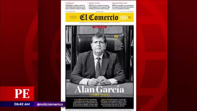 Alan García: portadas de diarios tras la muerte del mandatario