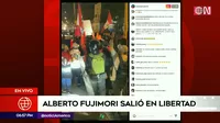 Alberto Fujimori: Keiko Fujimori transmitió en vivo a través de sus redes sociales la excarcelación de su padre