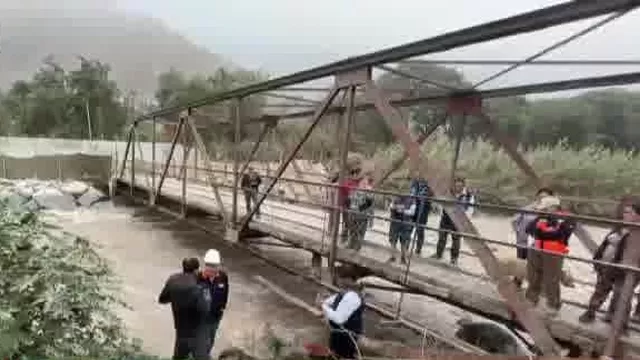 Chaclacayo: Alcalde exige mantenimiento de puente ante aumento del caudal del río Rímac