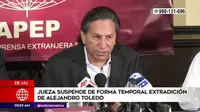 Alejandro Toledo: Jueza de Estados Unidos suspendió temporalmente extradición de expresidente