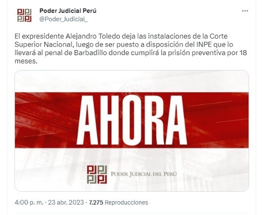Imagen: Poder Judicial/Twitter.
