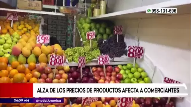 Alza del precio de los alimentos afecta a los comerciantes