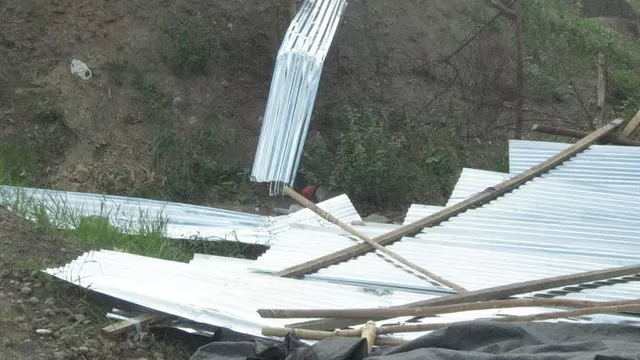 Viviendas afectadas por fuertes vientos. Foto: Referencial