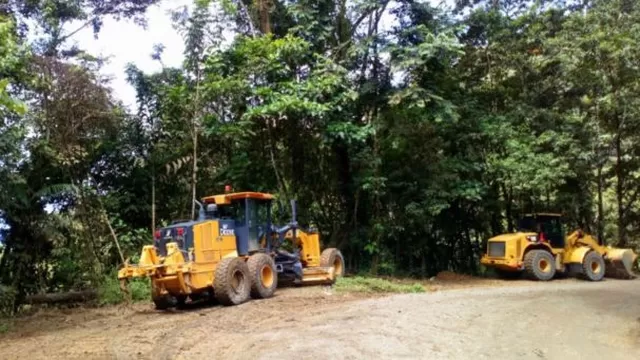 Realizan trabajos para rehabilitar vía en Amazonas. Foto: Agencia Andina 
