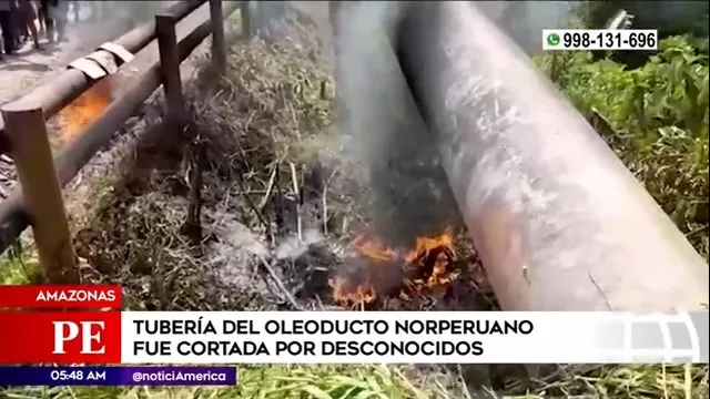 Amazonas: Tubería de oleoducto norperuano fue cortada causando derrame de petróleo