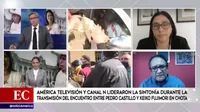 América TV y Canal N lideraron en transmisión del encuentro entre Pedro Castillo y Keiko Fujimori