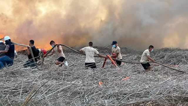 Áncash: Bomberos y Fuerzas Armados lograron apagar incendio forestal en Chimbote