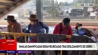 Áncash: Familias damnificadas serán reubicadas tras deslizamiento de cerro