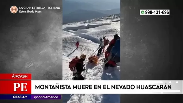 Áncash: Montañista muere en el nevado de Huascarán